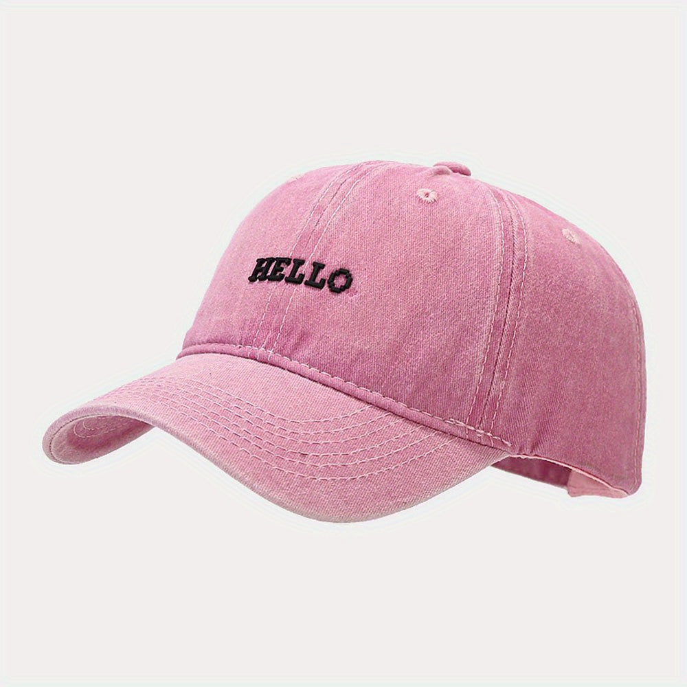Soft Top Curved Brim Cap Embroidered Dad Hat