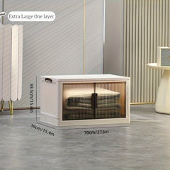 Large Foldable Storage Bin & Wardrobe Cabinet for Bedroom Living Room