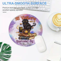 Cat Gaming Mouse Pad Round Mousepad Non slip Rubber Mouse Mat