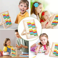 Educational Wooden Abacus for Kids with Multicolor Beads