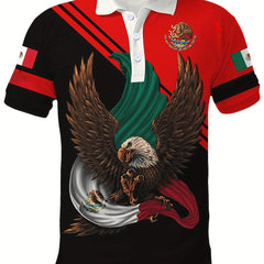Eagle 3D Pattern Men's Casual Comfy Custom Fit Shirt