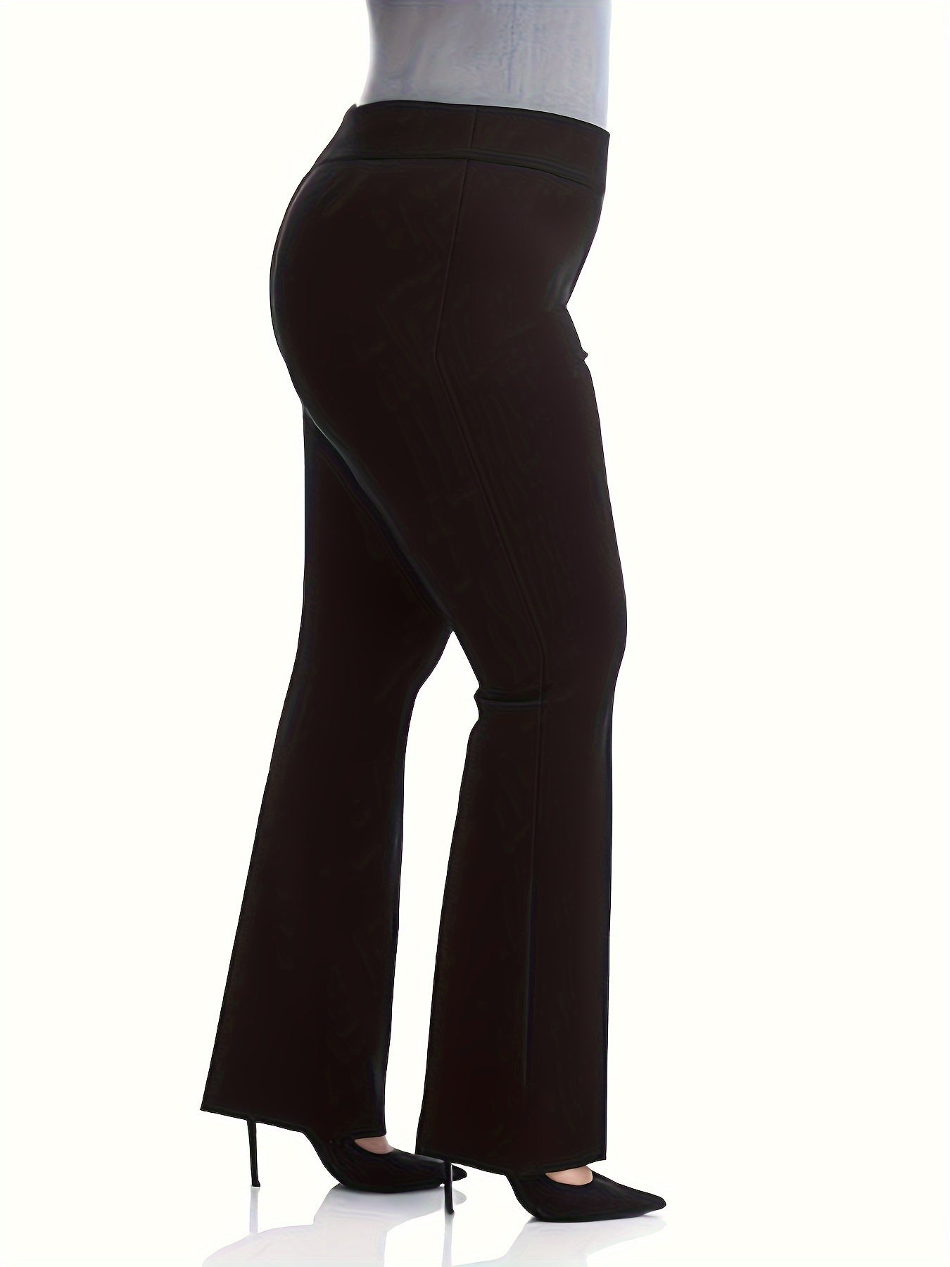  Solid High Waist Skinny Trousers