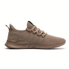 Men's Lightweight Knitted Running Shoes Breathable Sneakers One Size Bigger