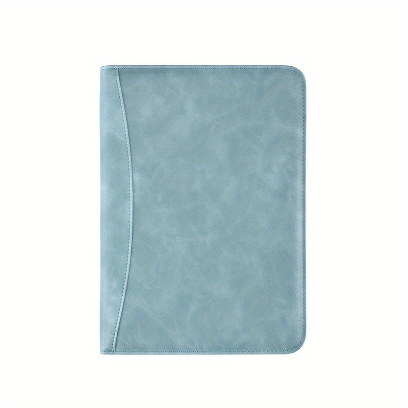A5 PU Leather Notebook with Card Slot and Zipper Bag