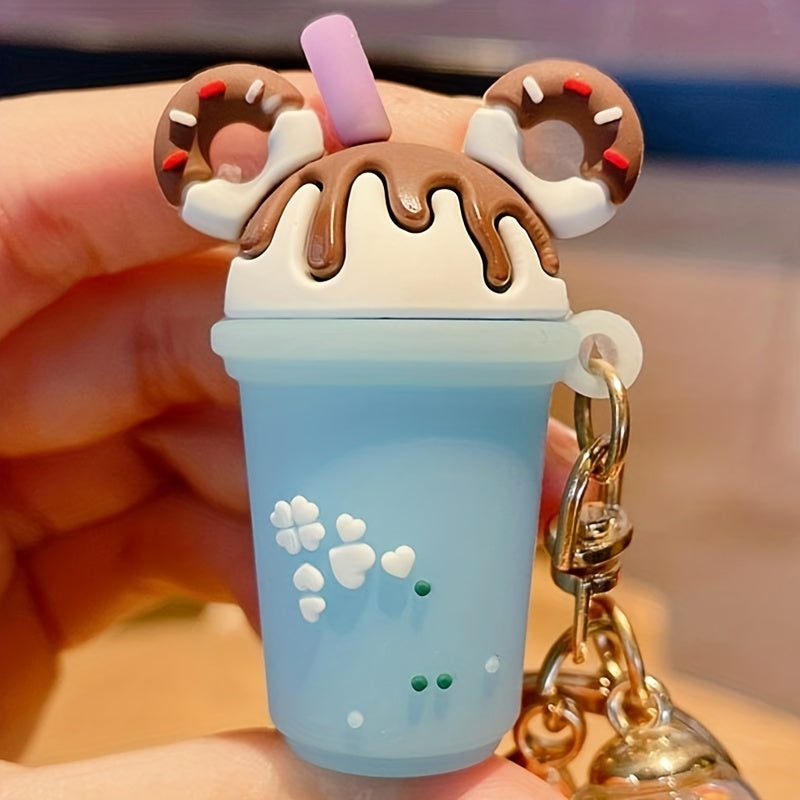 Candy Ice Cream Cup Keychain Cartoon Keyring Car Pendant