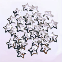 50pcs Y2K Hollow Star Snap Hair Clip For Bangs Braids Girls