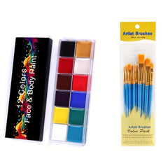 Professional Body Painting Makeup for Halloween and Stage Performances