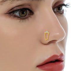 Heart Moon Butterfly CZ Nose Rings Studs 20G Stainless Steel Punk Nose Piercing