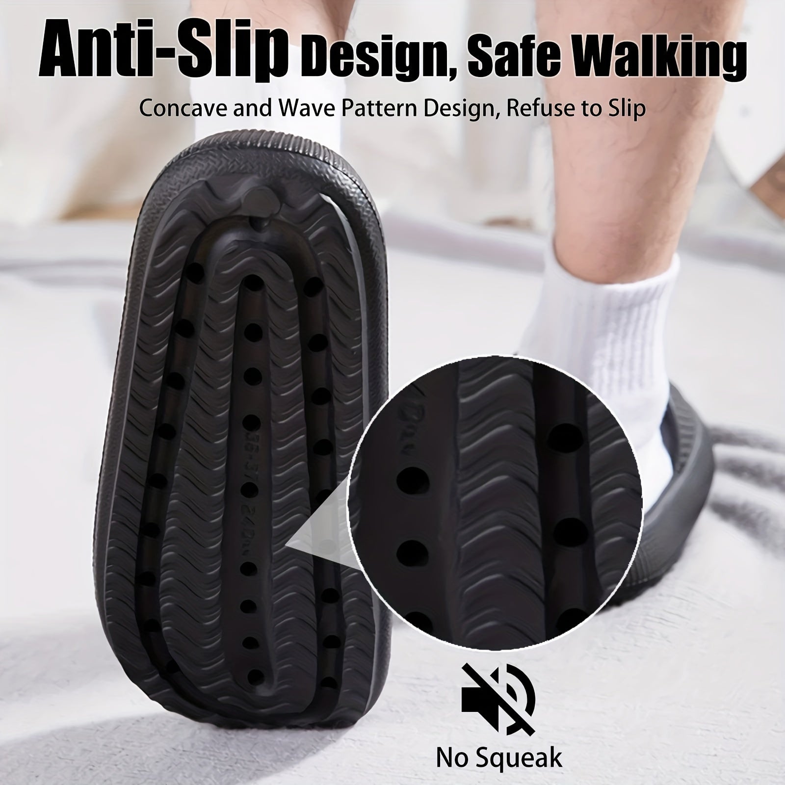 Men's Lightweight Comfy Household Slides, Assorted Colors