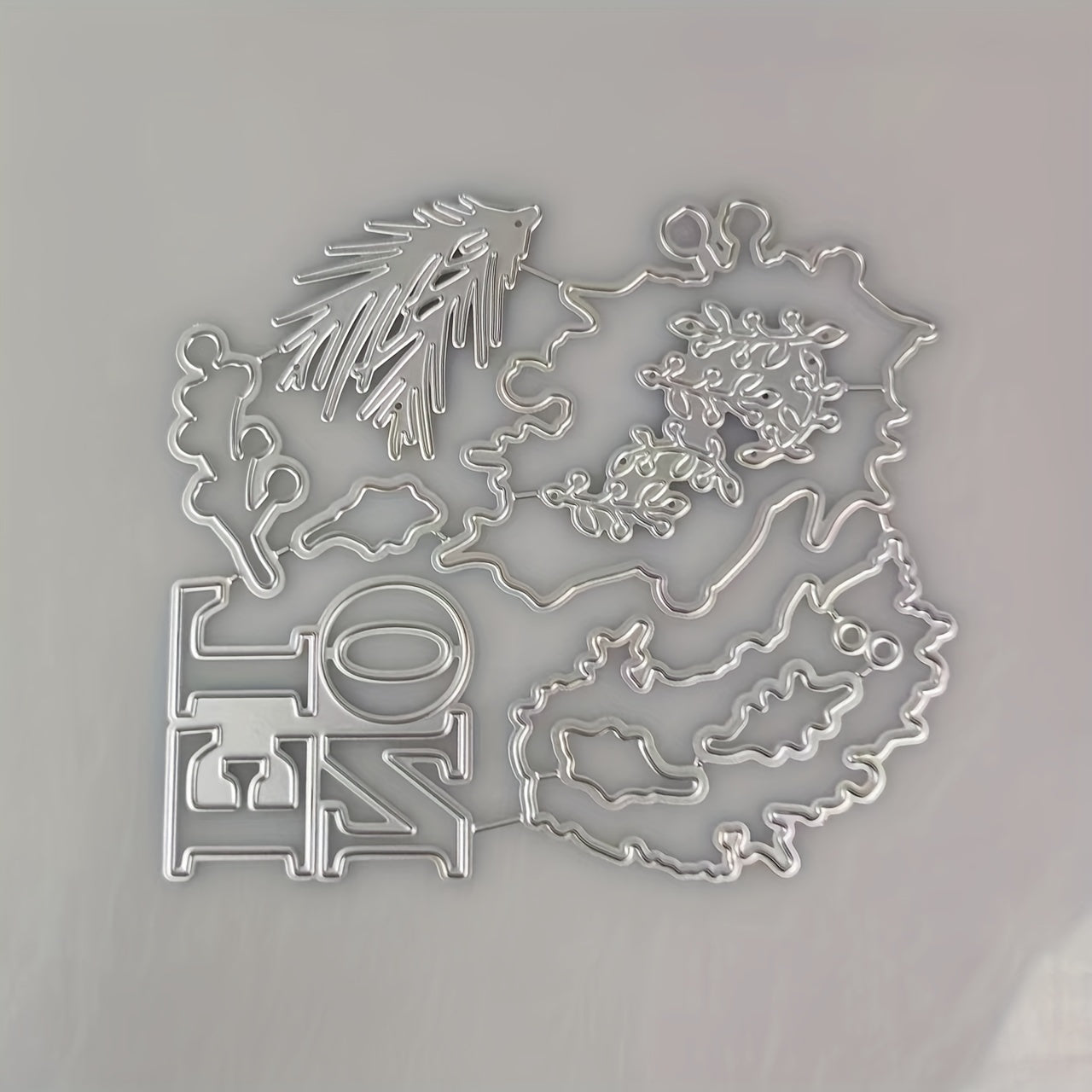 Plants Metal Cutting Dies And Stamps Set For Scrapbooking