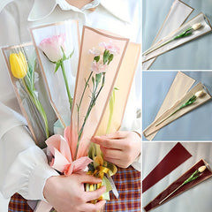 50pcs Waterproof Transparent Flower Packaging Bag Gift Packaging Bag