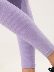 2pcs Yoga Suits Crew Neck Sports Long Sleeve Tops & High Waist Leggings Activewe