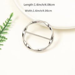 Metal Ring Scarf Buckle for Women Scarf Shawl