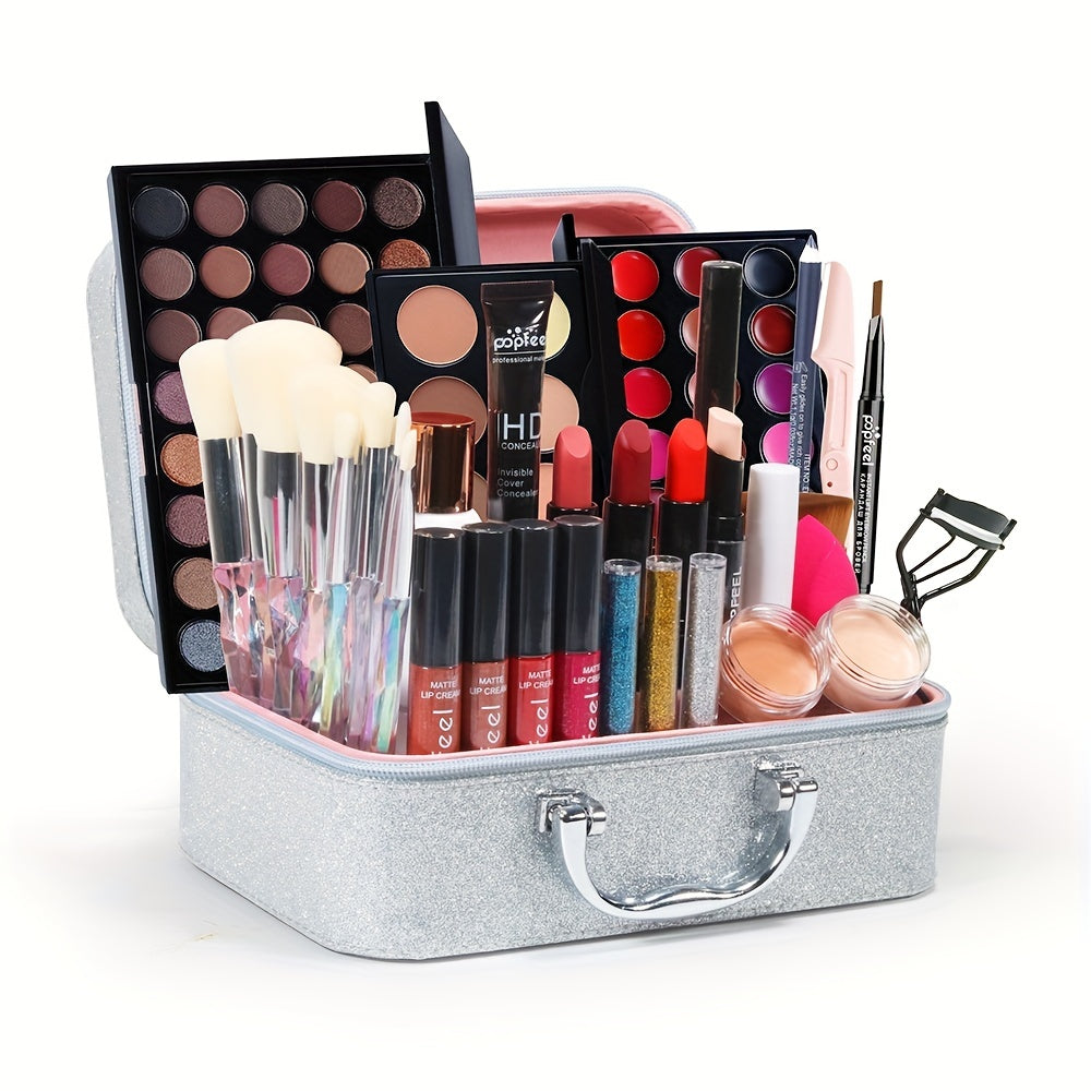 Professional Cosmetic Set with Makeup Tool and Case