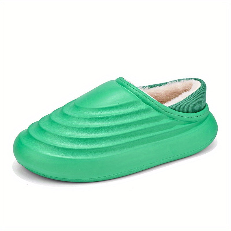 Boys Comfortable Non Slip Fleece House Shoes Soft Bottom Walking Shoes