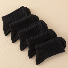 Solid Crew Socks Comfy Mid Tube Women's Stockings