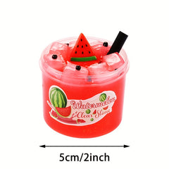 Watermelon Jelly Cube Clear Crunchy Slime Toy