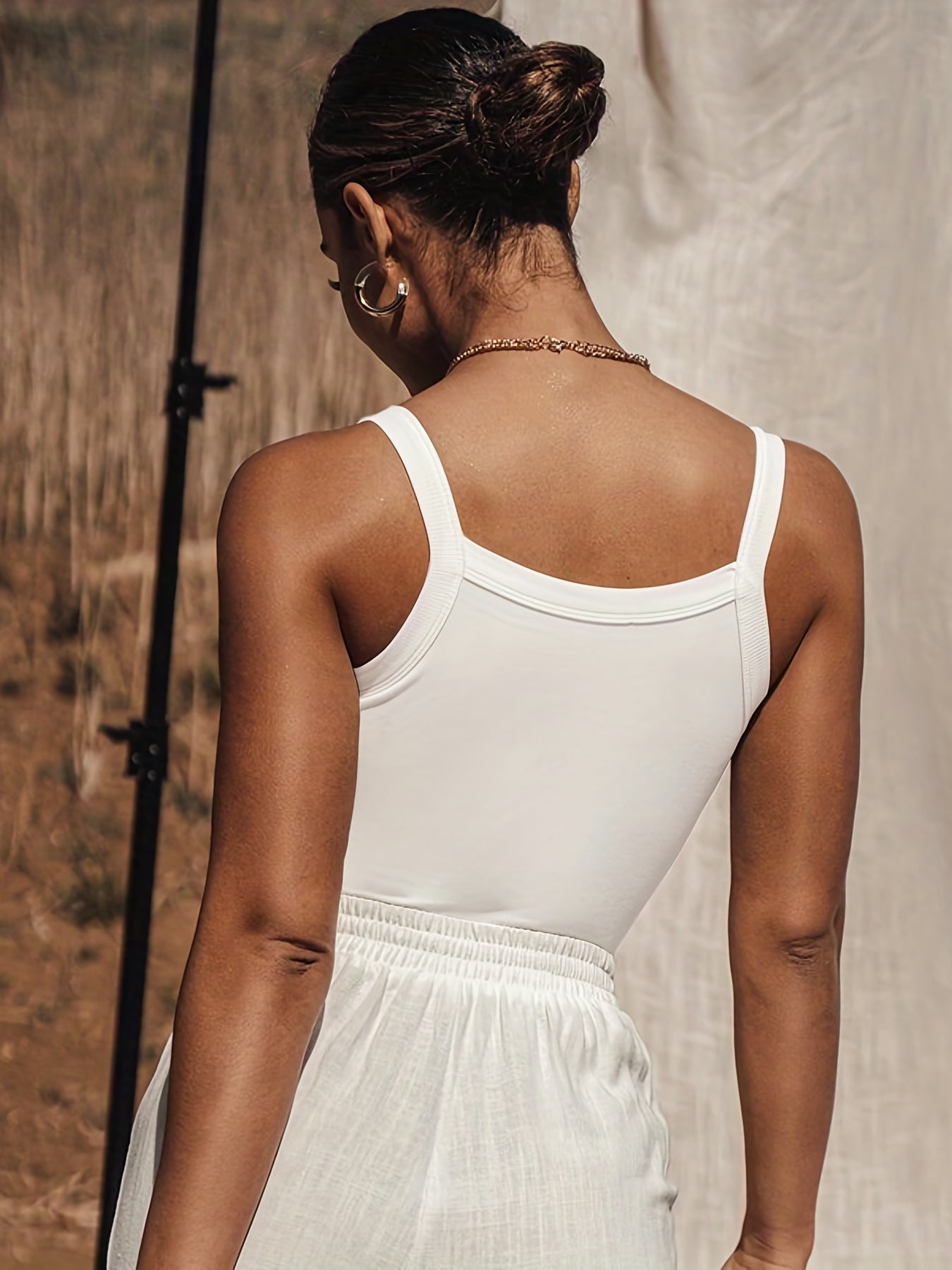 Ribbed Cami Crop Top Slimming Top
