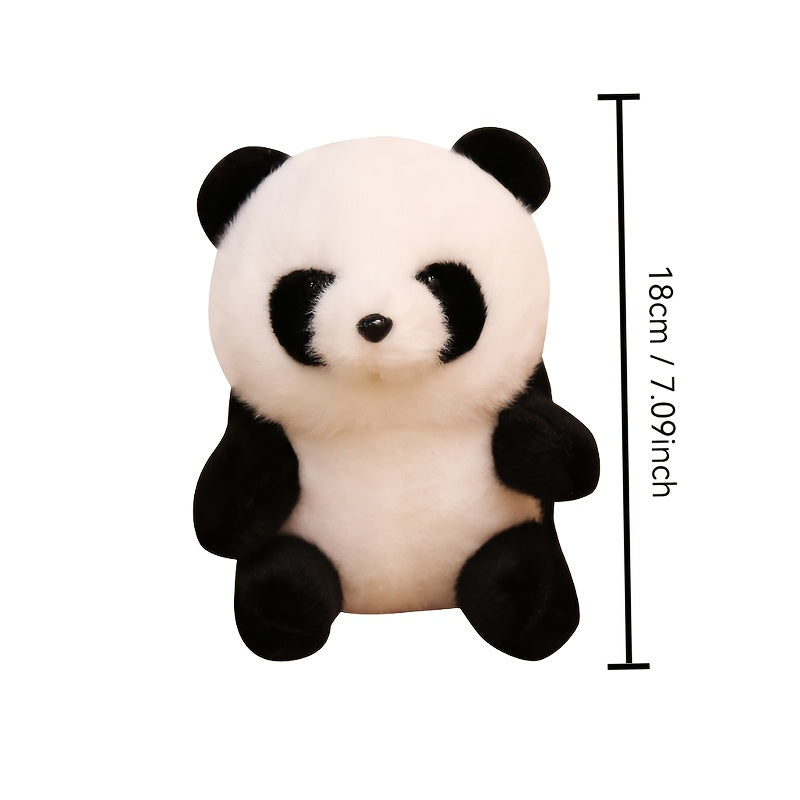 Soft Fluffy Sitting Panda Plush Toy & Stuffed Animal with Expressive Eyes