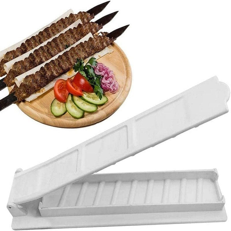 1pc Single Row Kebab Maker Convenient Plastic BBQ Skewer Machine