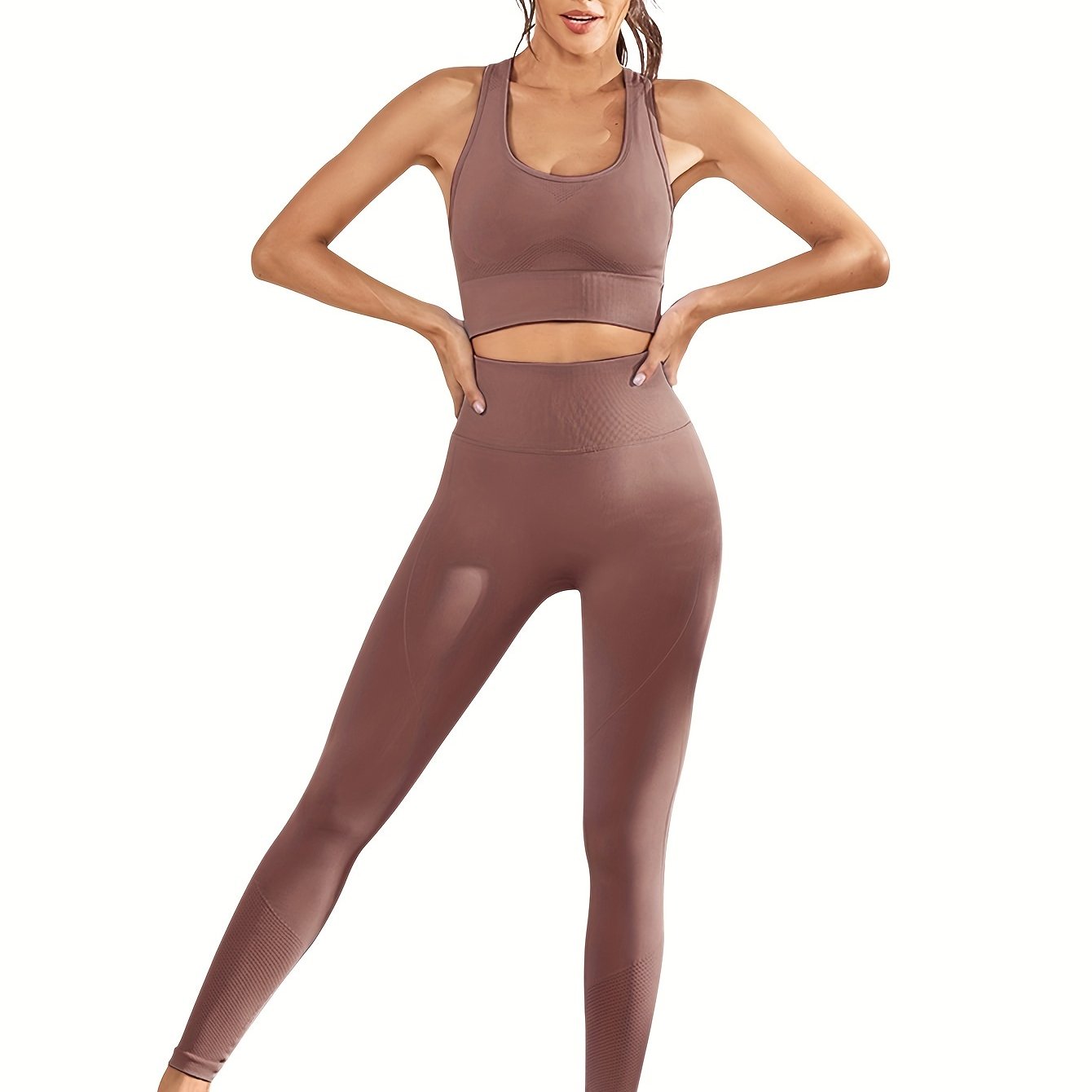 Yoga Sports Bra & High Waist Leggings Set