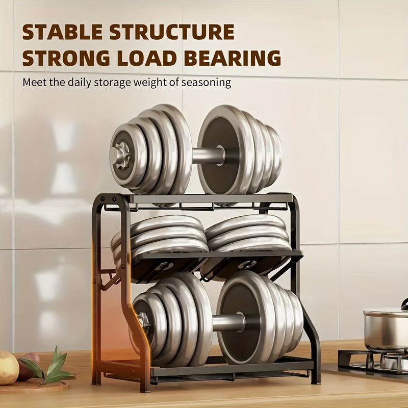 3 Tier Kitchen Rack Organizer Counter Storage Shelf Seasoning Organizer