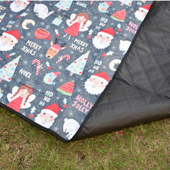 Large Christmas Style Picnic Blanket Waterproof Foldable Mat