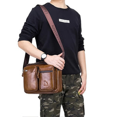Vintage Leather Messenger Bag Briefcase Shoulder Satchel Handbag