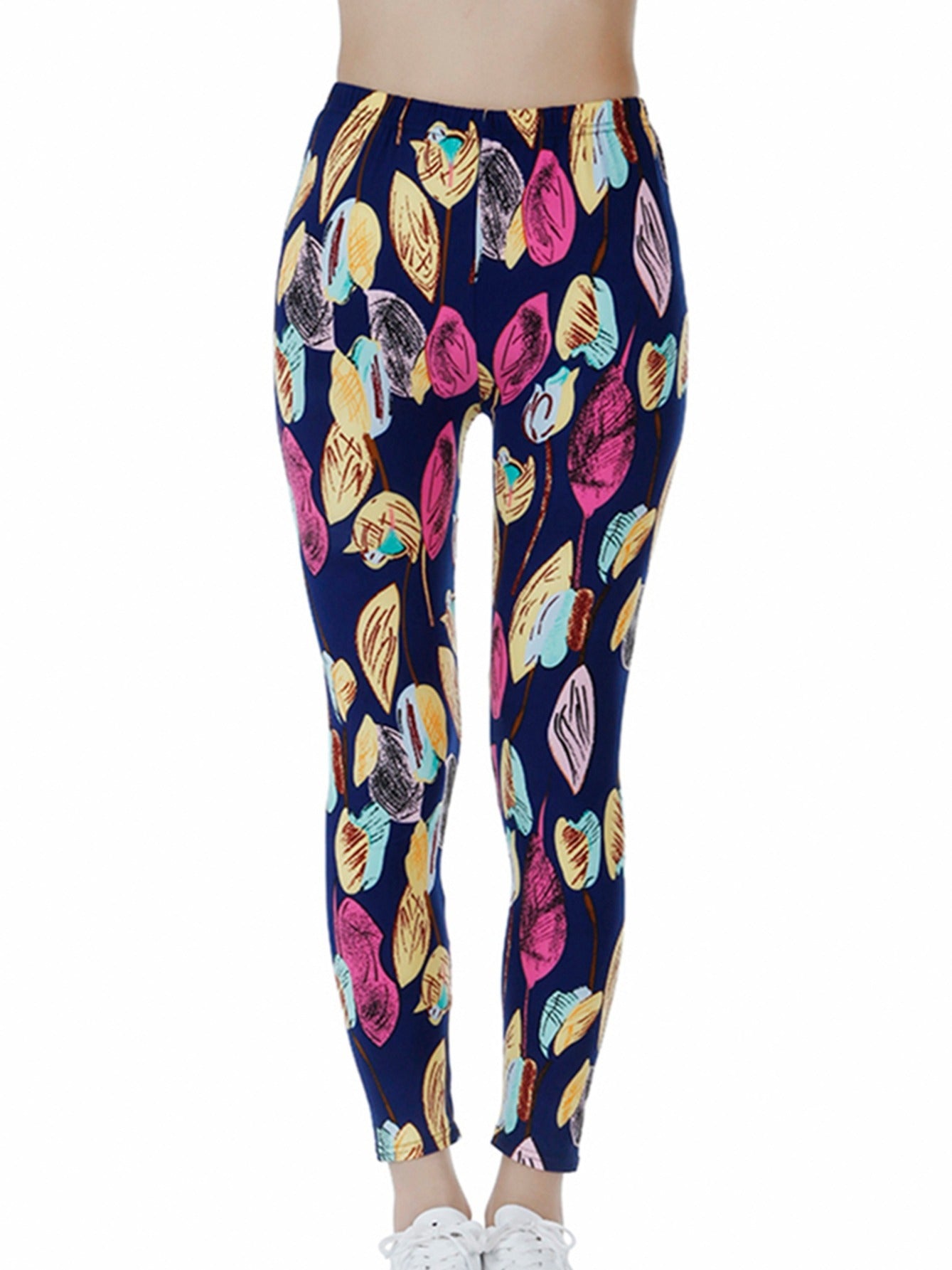 Women's Leaf Print Cropped Pants