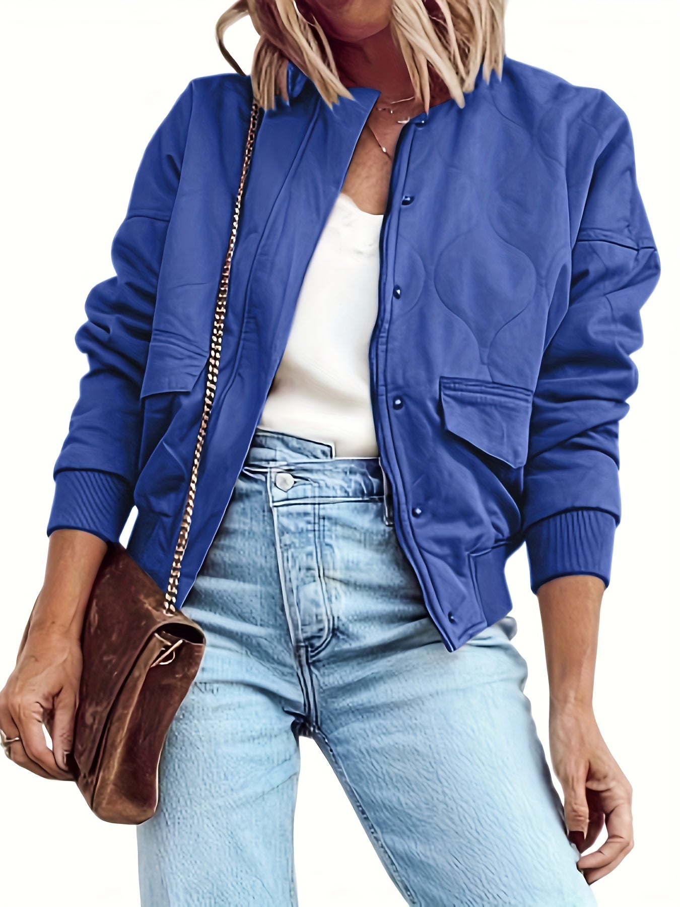 Solid Jacket Casual Long Sleeve Button Front Outerwear