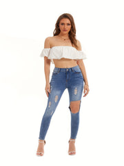  High Rise Stretch Skinny Jeans