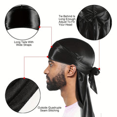 Unisex Silky Plain Head Wrap Outdoor Riding