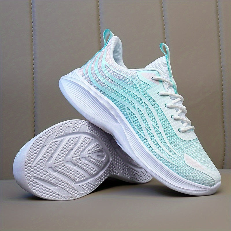 Women's Breathable Mesh Lace-up Sneakers Lightweight Sporty Shoes