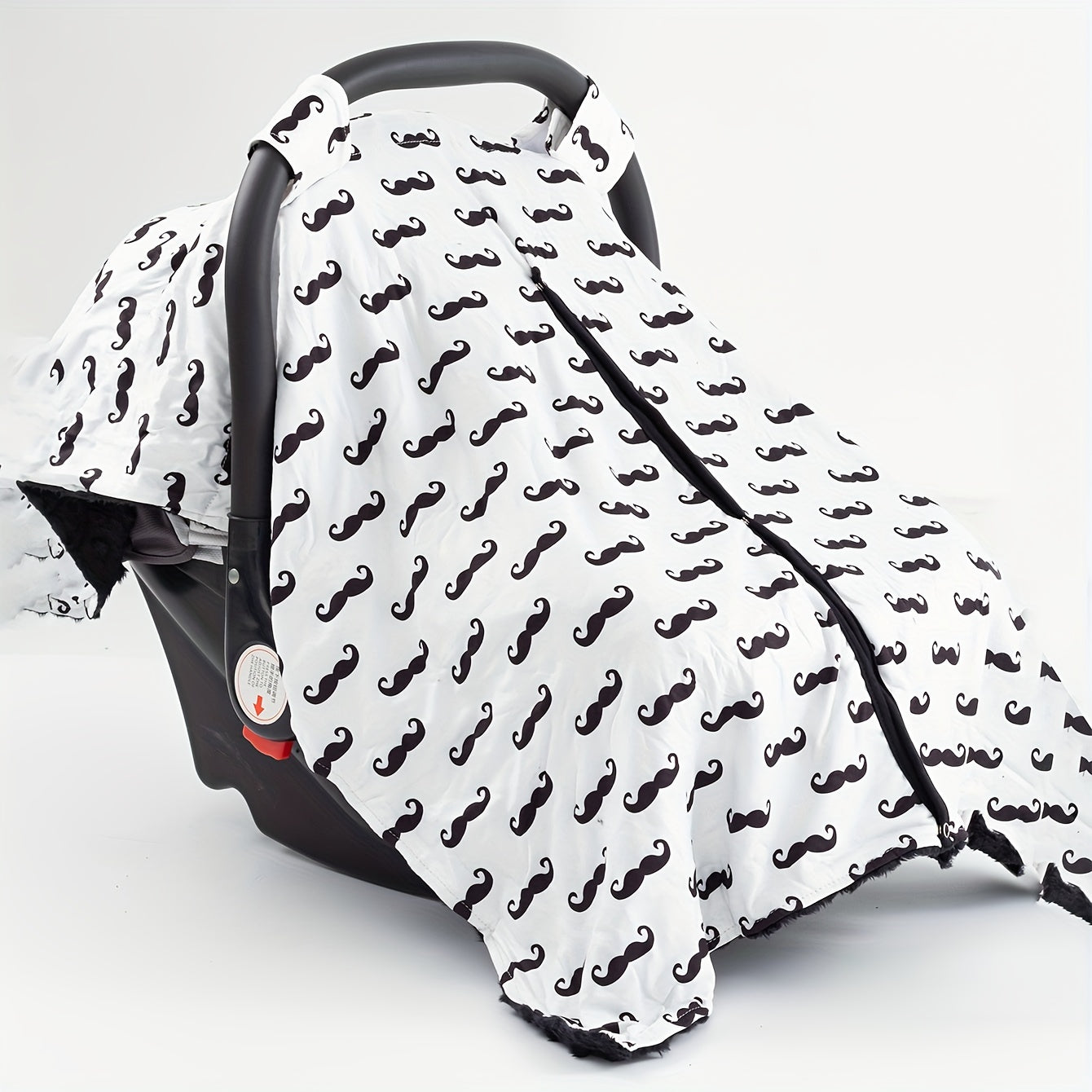 Toddler Girls Car Seat Sunshade with Big Beard Print