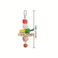 Parrot Chew Toys Bird Stand Swing Bite String Holiday Decoration Bell Hanging