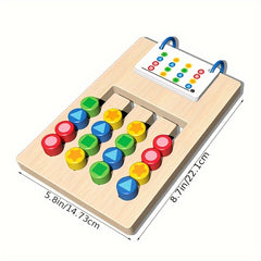 Wooden Shape Matching Game Educational Puzzle Toy 4 Shapes