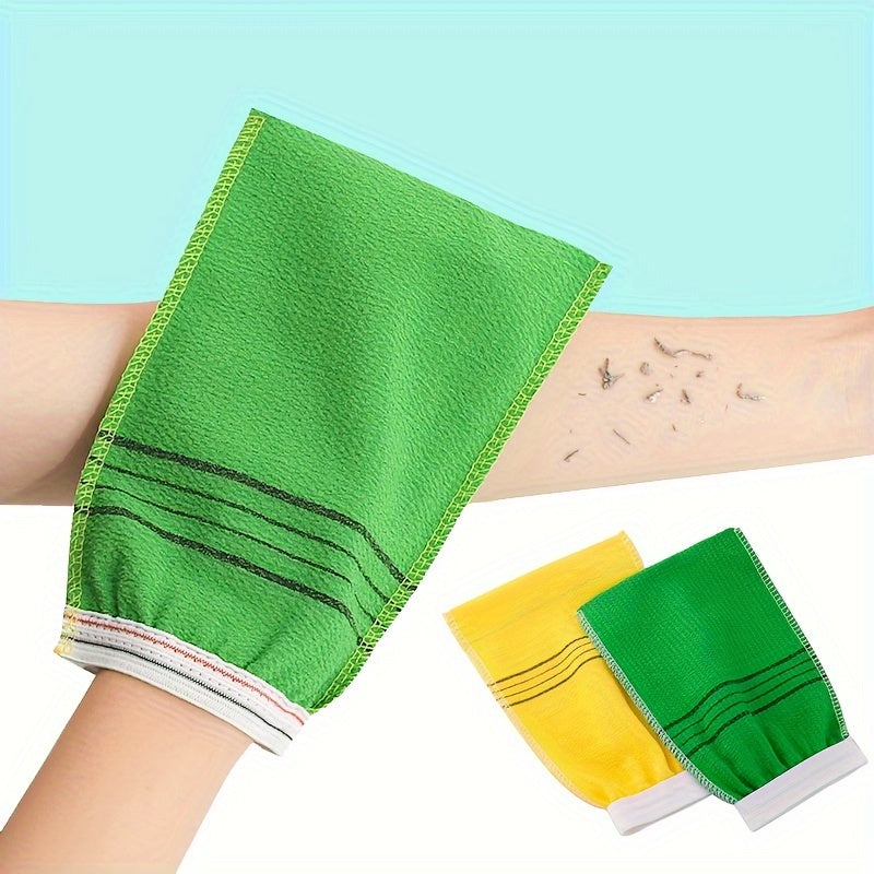 Exfoliating Shower Gloves & Towel Set for Body Scrubs