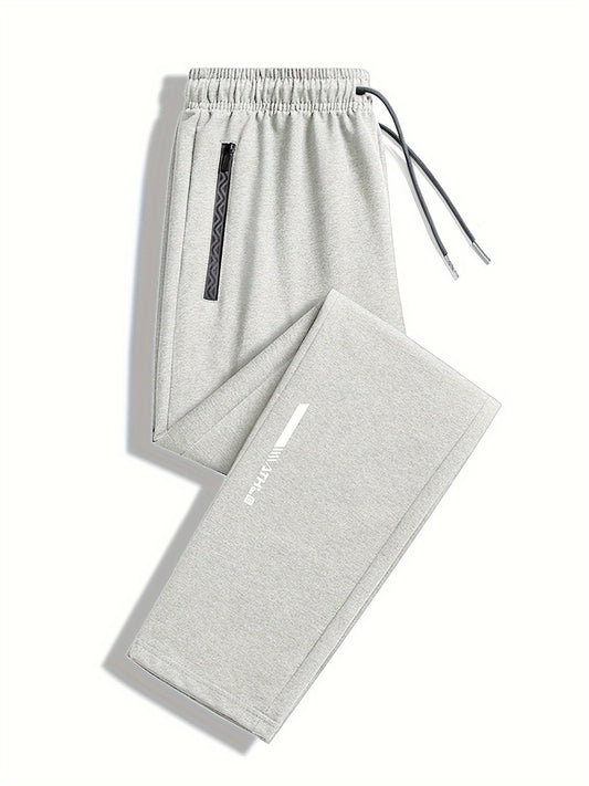 Men's Regular Fit Drawstring Pants for Running Gym