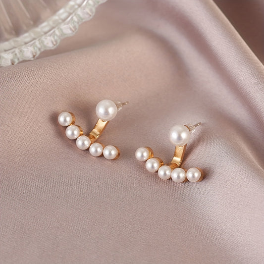 Pearl Stud Earrings Niche Sense Hypoallergenic Ear Jewelry