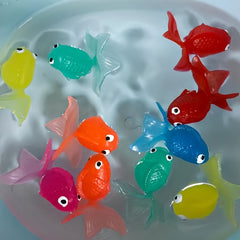 6pcs Large Silicone Goldfish Toys for Kids Fish Tank Decor