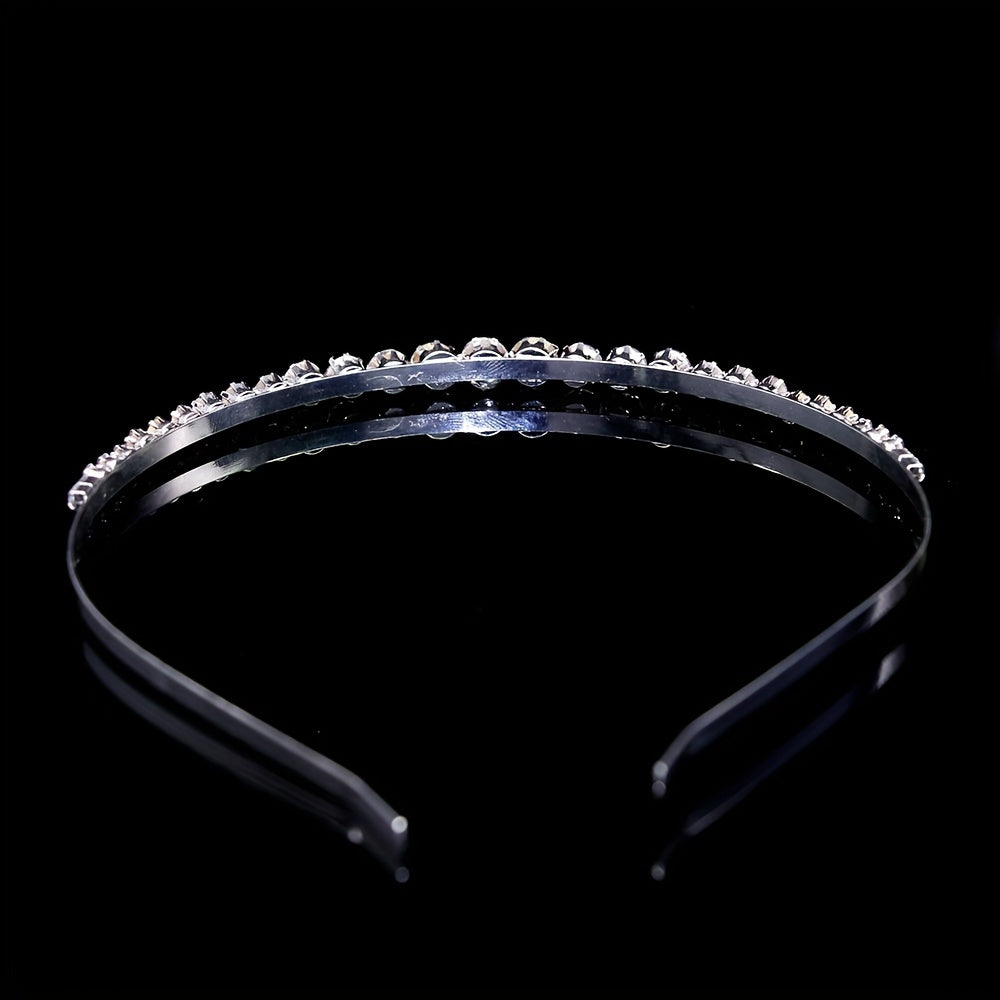 Queen Crown Rhinestone Headband Bridal Wedding Hair Accessory