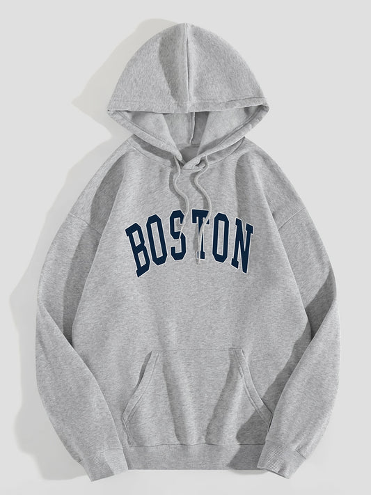 Women's Print Drawstring Loose Hoodie