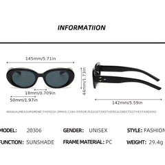 Men's Small Frame Star Rivet Sunglasses UV Protection Decorative Accessories