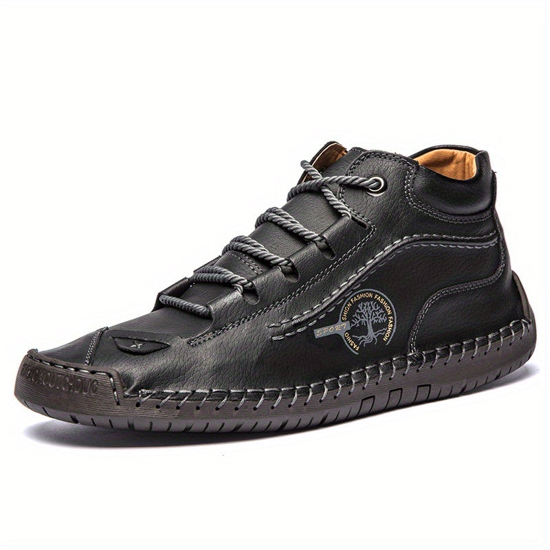Men's Ankle Boots Stitching Outdoor Durable Non Slip Walking Shoes