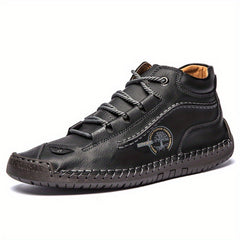 Men's Ankle Boots Stitching Outdoor Durable Non Slip Walking Shoes