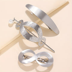 Vintage French Hair Clips Metal Stick Ponytail Holders Barrettes for Women Girls
