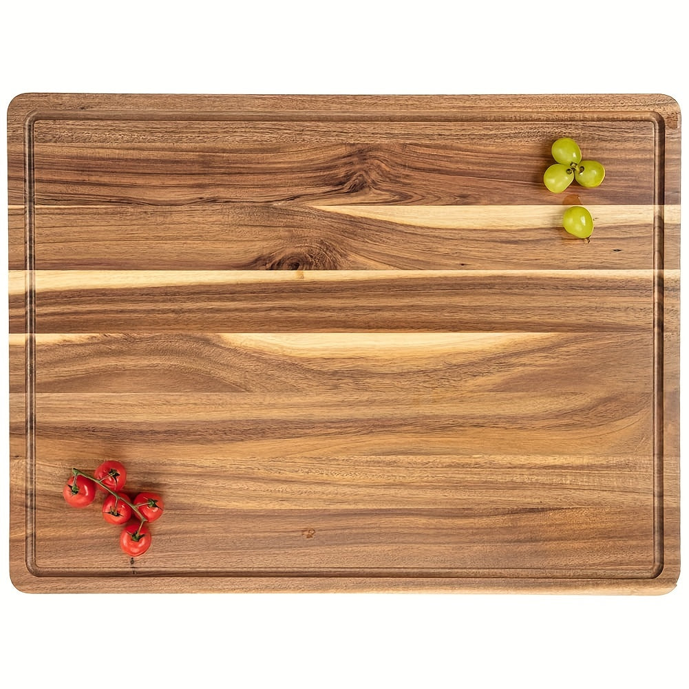 Versatile Wooden Cutting Board for Outdoor Cooking and BBQ