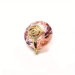 Natural Stone Faceted Crystal Pendant 14mm Round DIY Jewelry