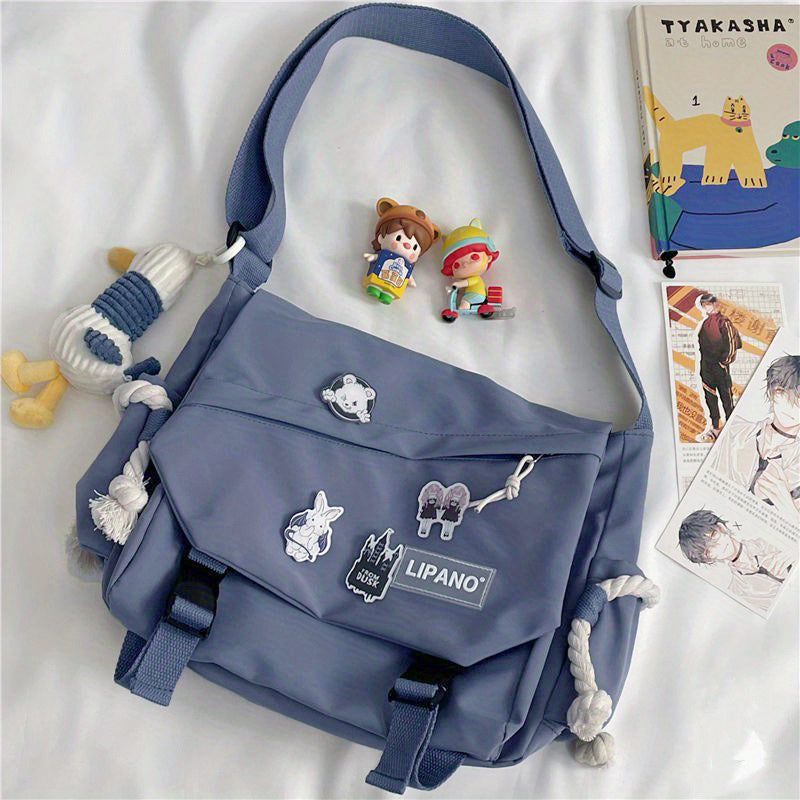 Large Capacity Nylon Messenger Bag for Student