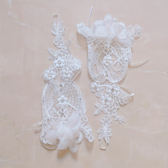 Women's Lace Floral Bridal Gloves for Wedding Prom Formal Events